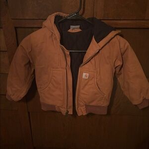 Carhartt Tan Hooded Jacket toddler 2T